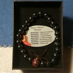 Hematite unisex bracelet mind memory from Tíbet.